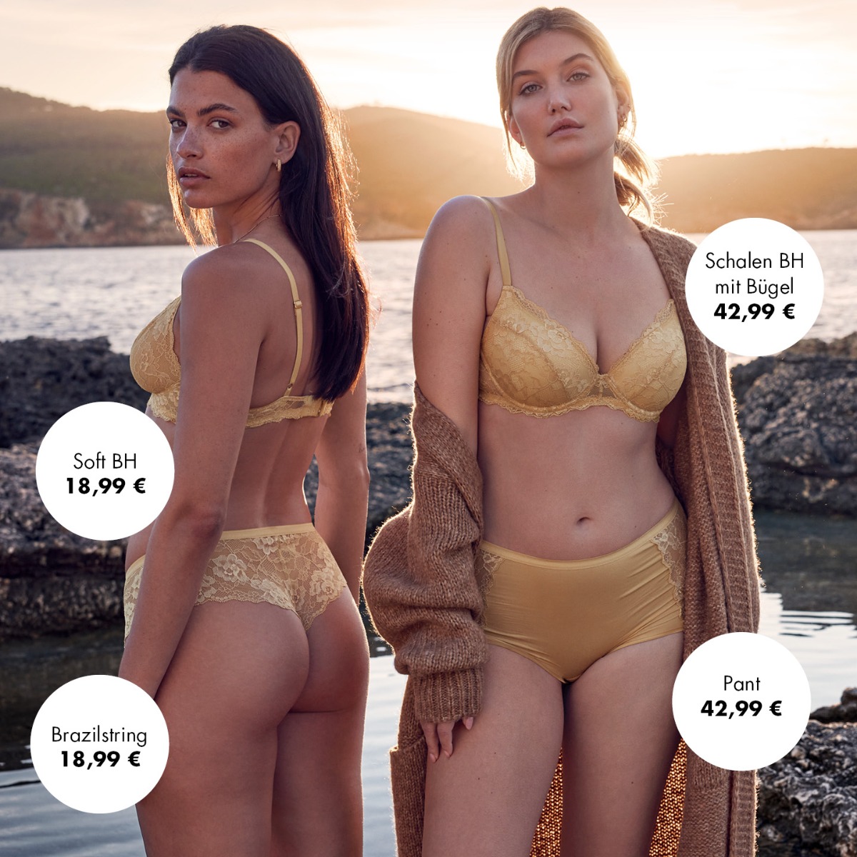 Serie Bella in der Farbe Gold