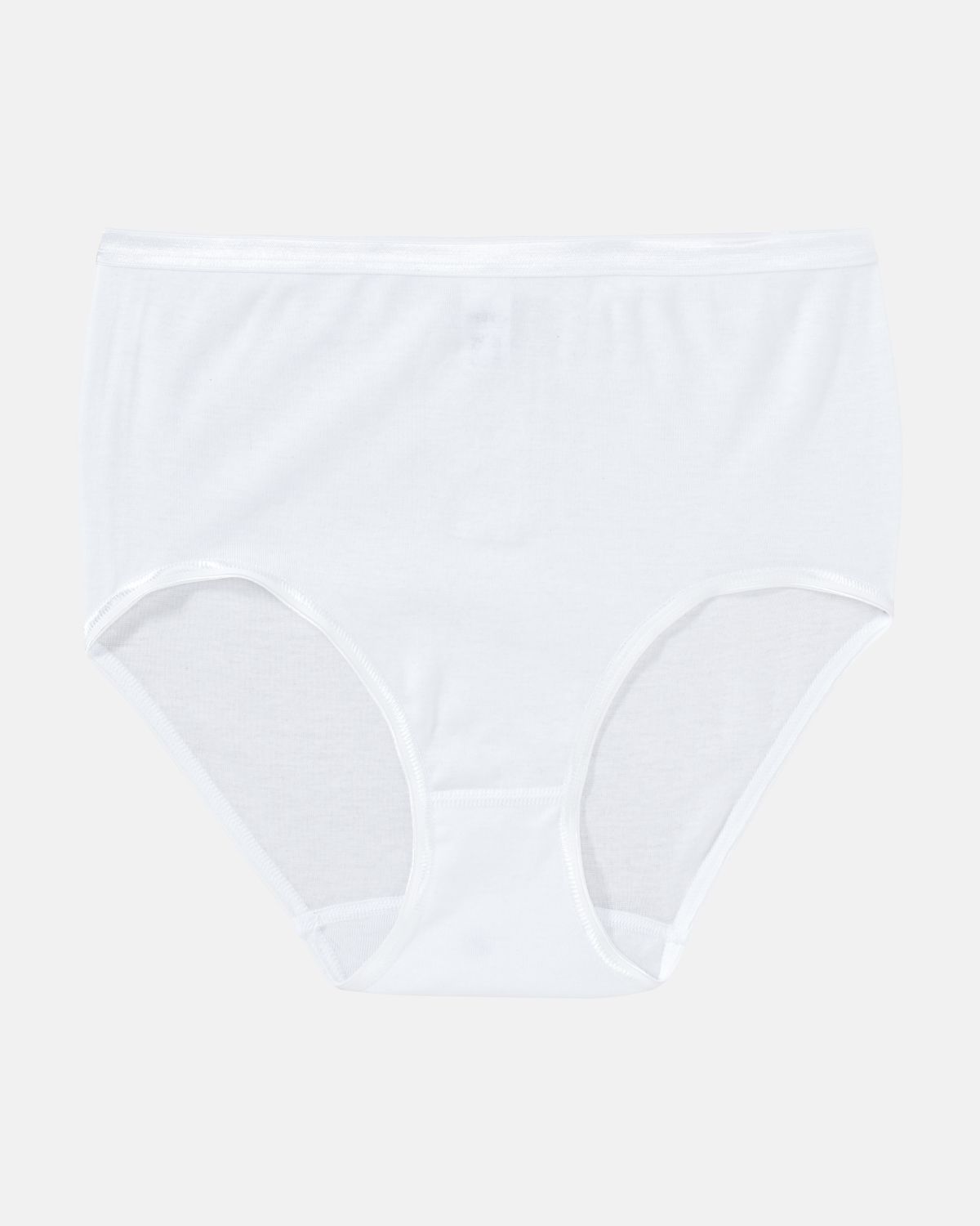 Midislip in weiß aus der Serie Natascha, flach auf einer Oberfläche liegend.