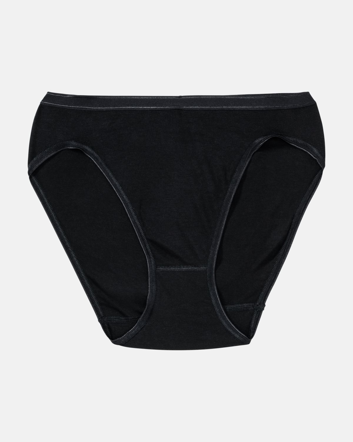 Jazzpant in schwarz aus der Serie Nadine, flach auf einer Oberfläche liegend.