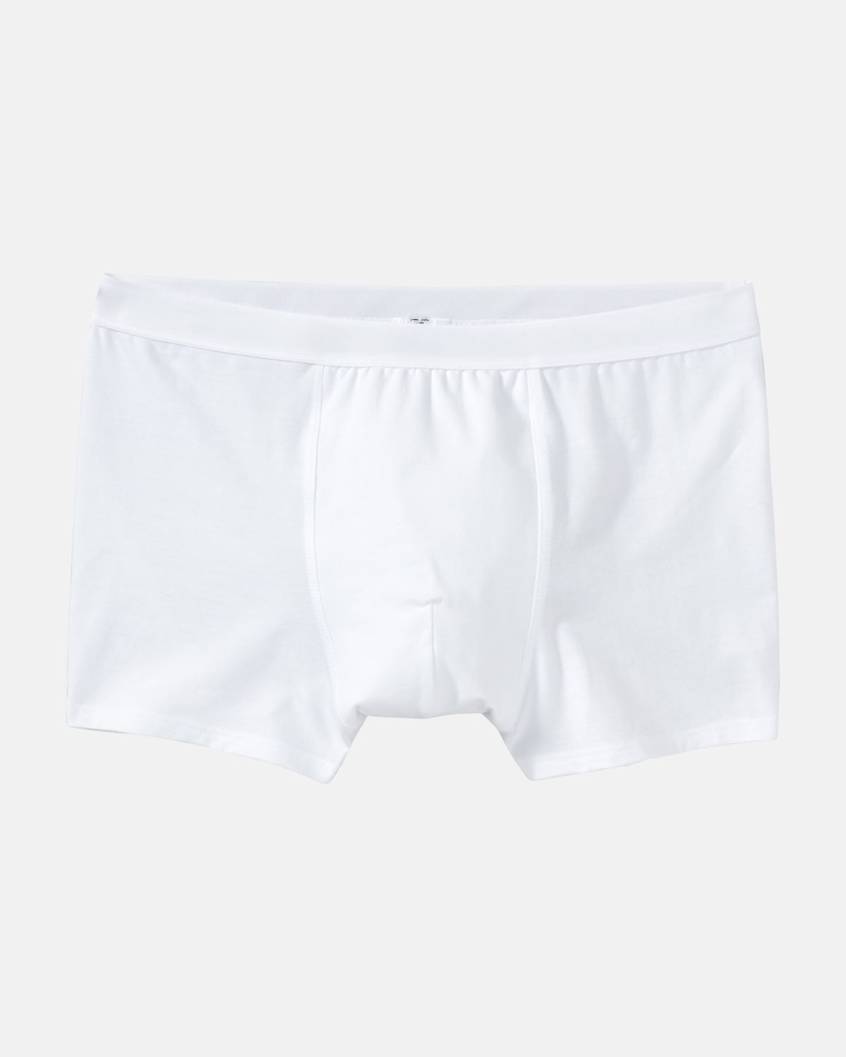 Herren Short in weiß aus der Serie Classic, flach auf einer Oberfläche liegend.