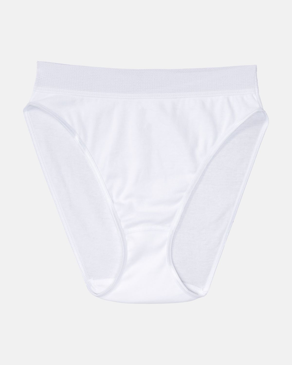 Jazzpant in weiß aus der Serie Britta, flach auf einer Oberfläche liegend.