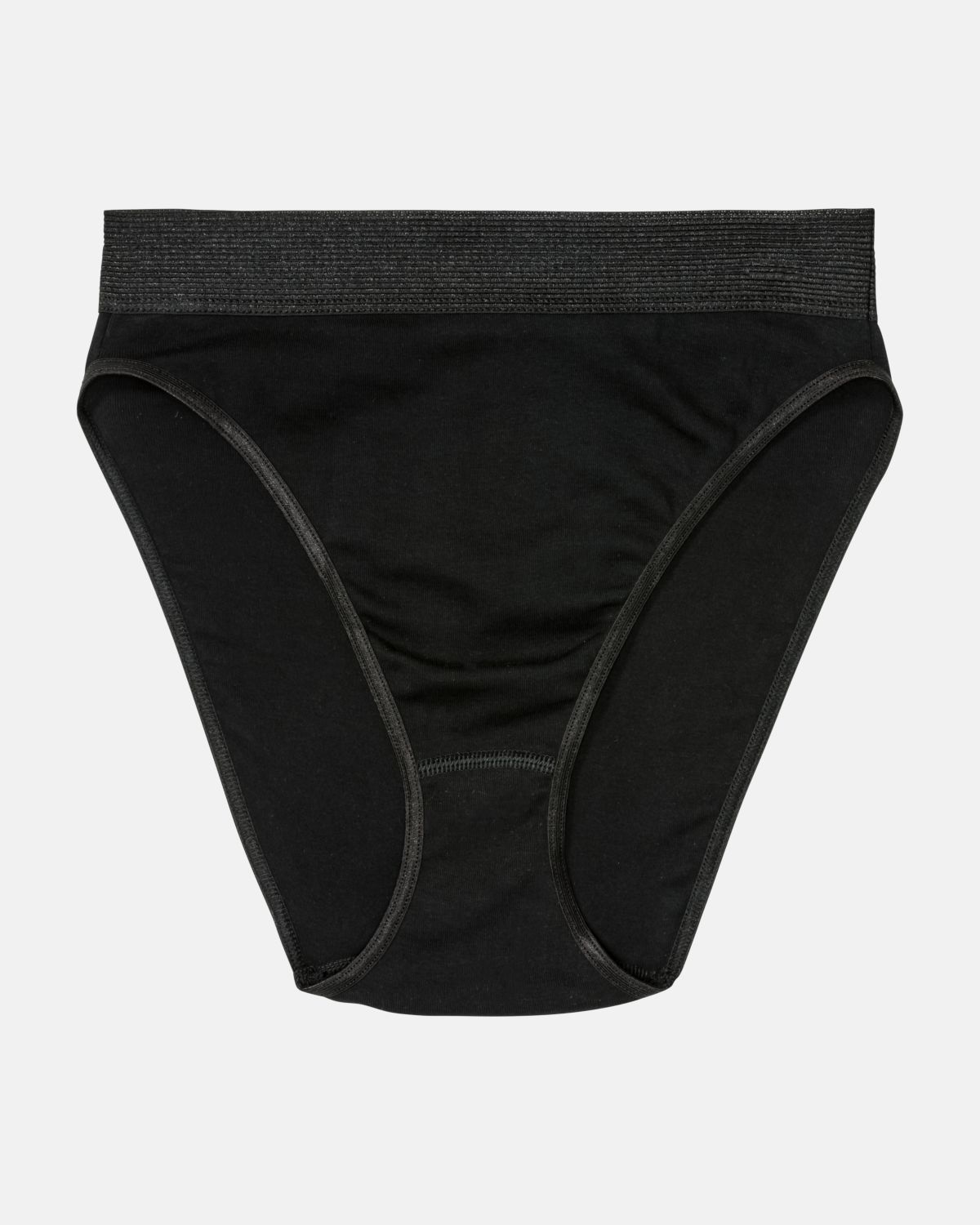 Jazzpant in schwarz aus der Serie Britta, flach auf einer Oberfläche liegend.