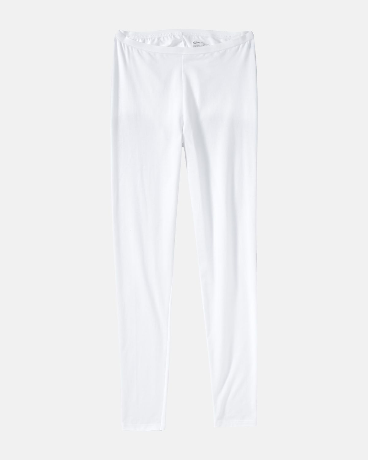 Lange Hose in off white aus der Serie Natural Beauty, flach auf einer Oberfläche liegend.