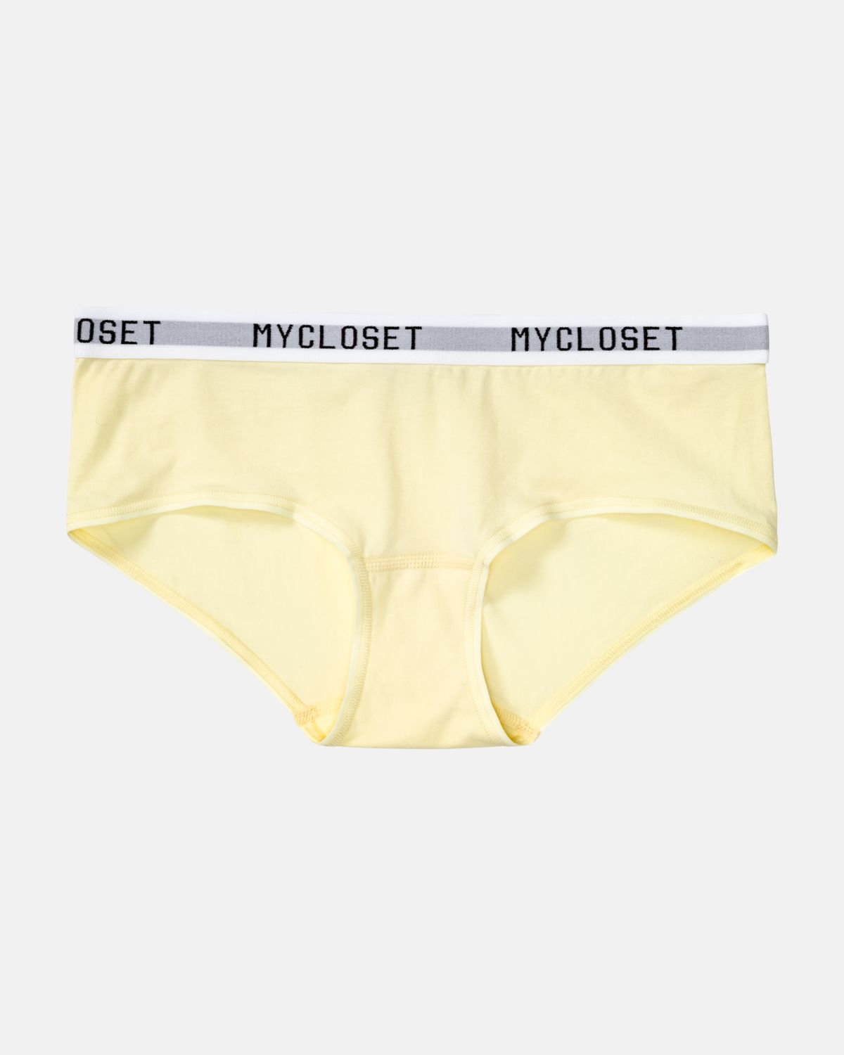 Low Hip in zitrone aus der Serie Logo Lover, flach auf einer Oberfläche liegend.