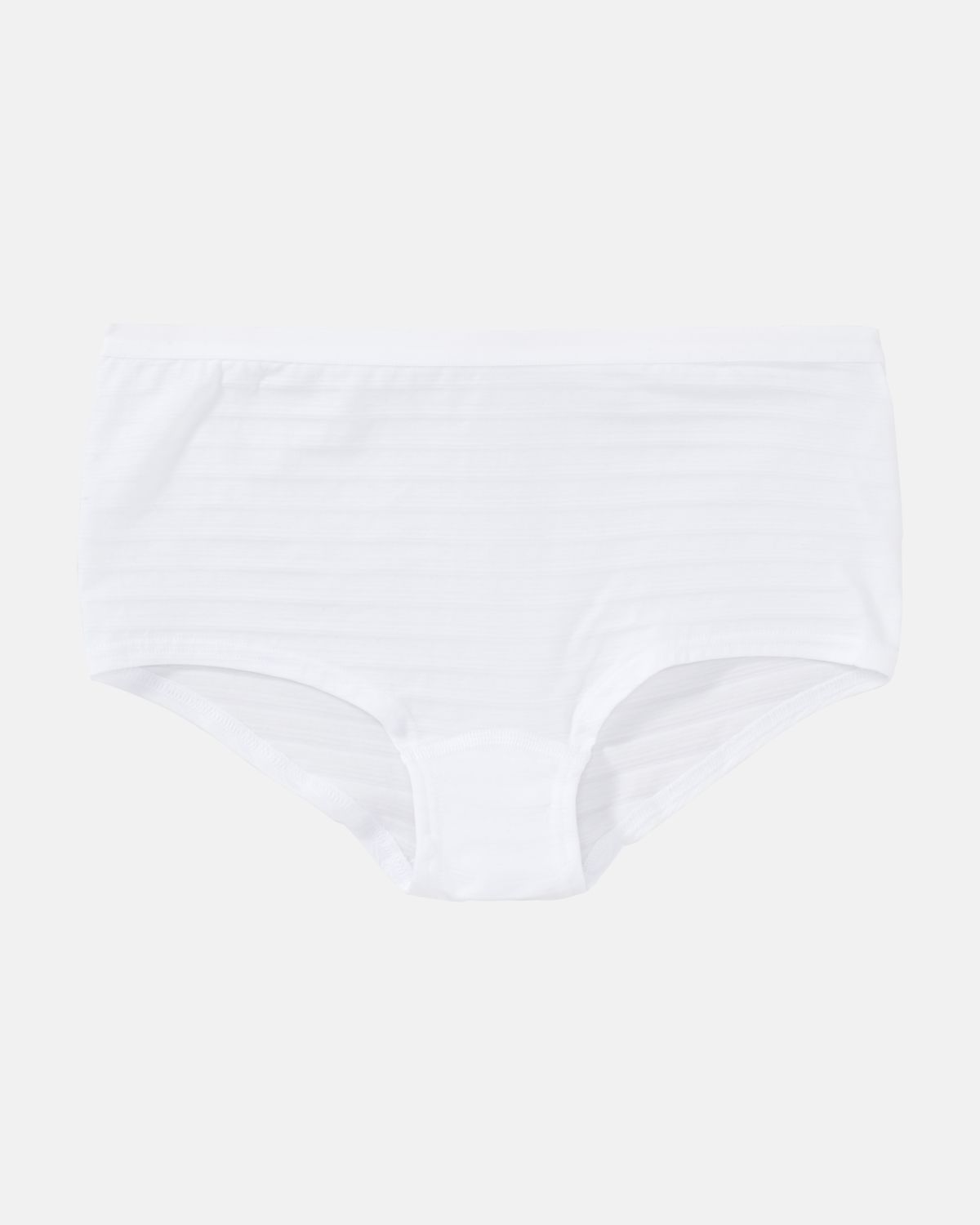 Pant in weiß aus der Serie Cotton&More, flach auf einer Oberfläche liegend.