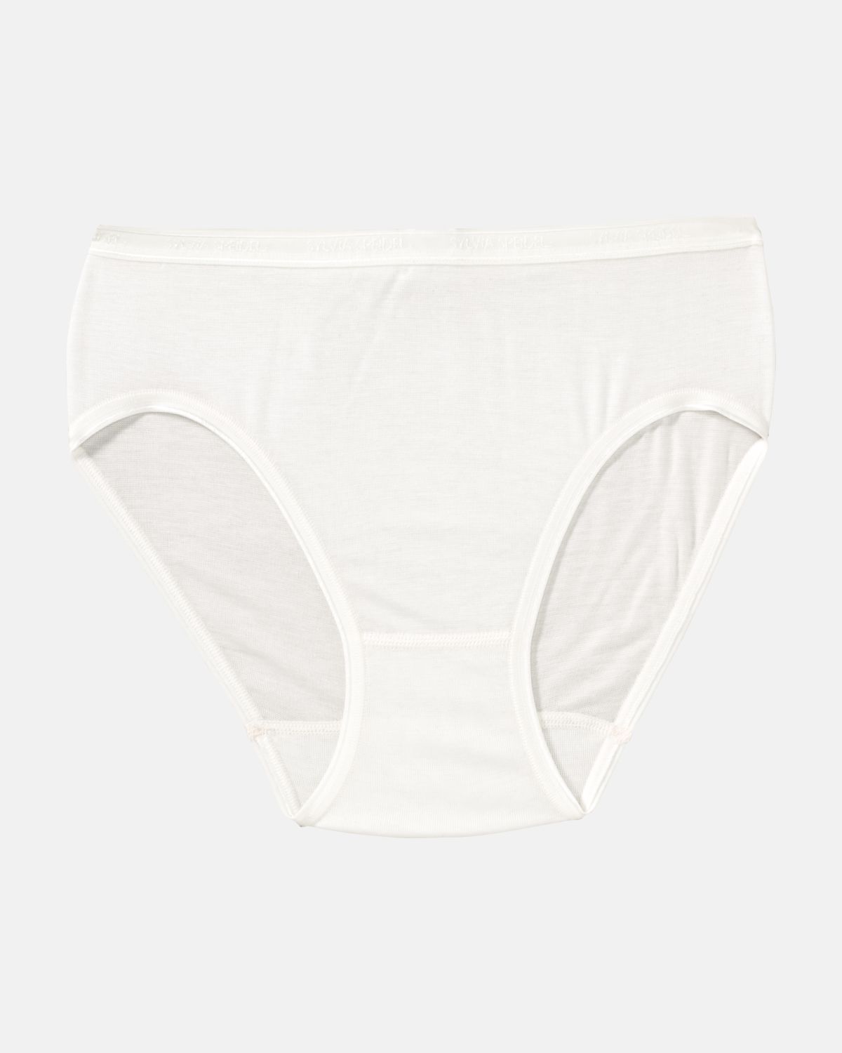 Hüftslip in elfenbein aus der Serie Sofia, flach auf einer Oberfläche liegend.