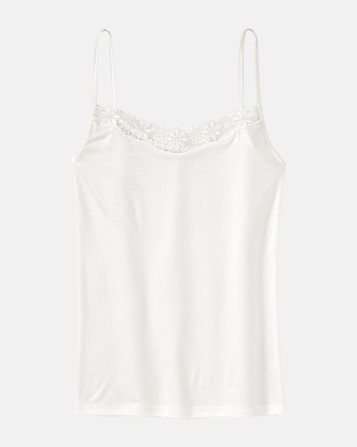 Hemd in elfenbein aus der Serie Sofia, flach auf einer Oberfläche liegend.