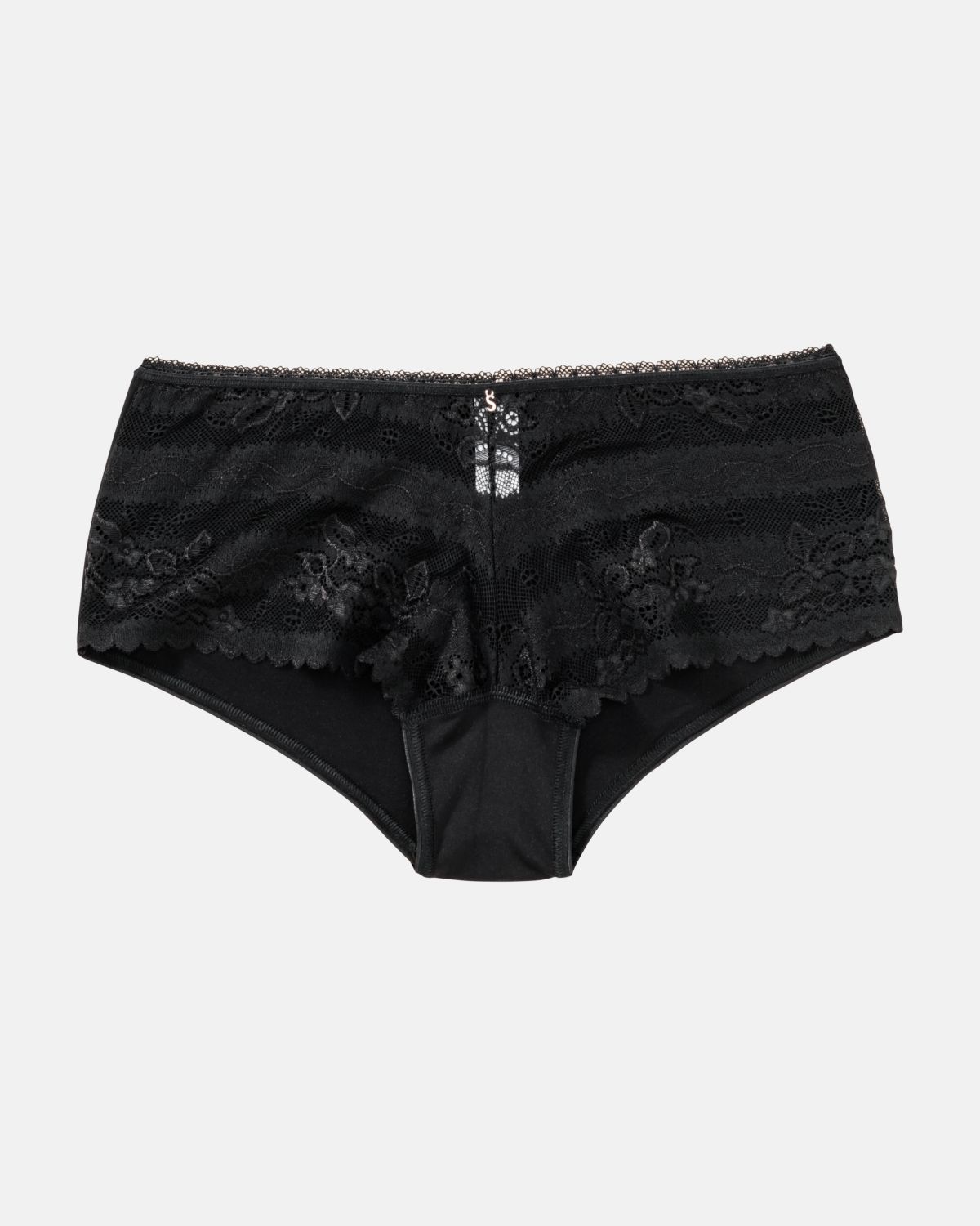 Pant in schwarz aus der Serie Silvana, flach auf einer Oberfläche liegend.