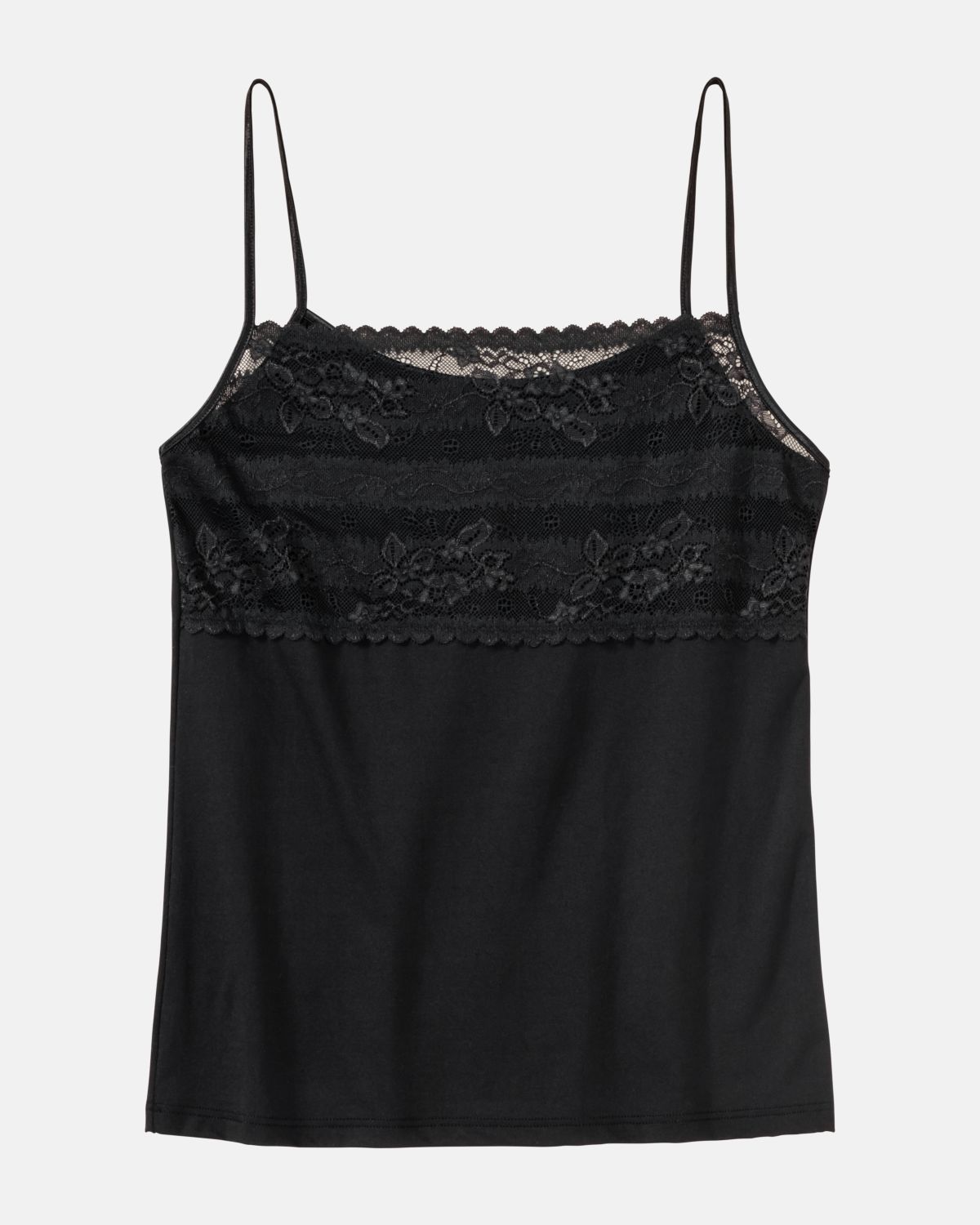 Hemd in schwarz aus der Serie Silvana, flach auf einer Oberfläche liegend.