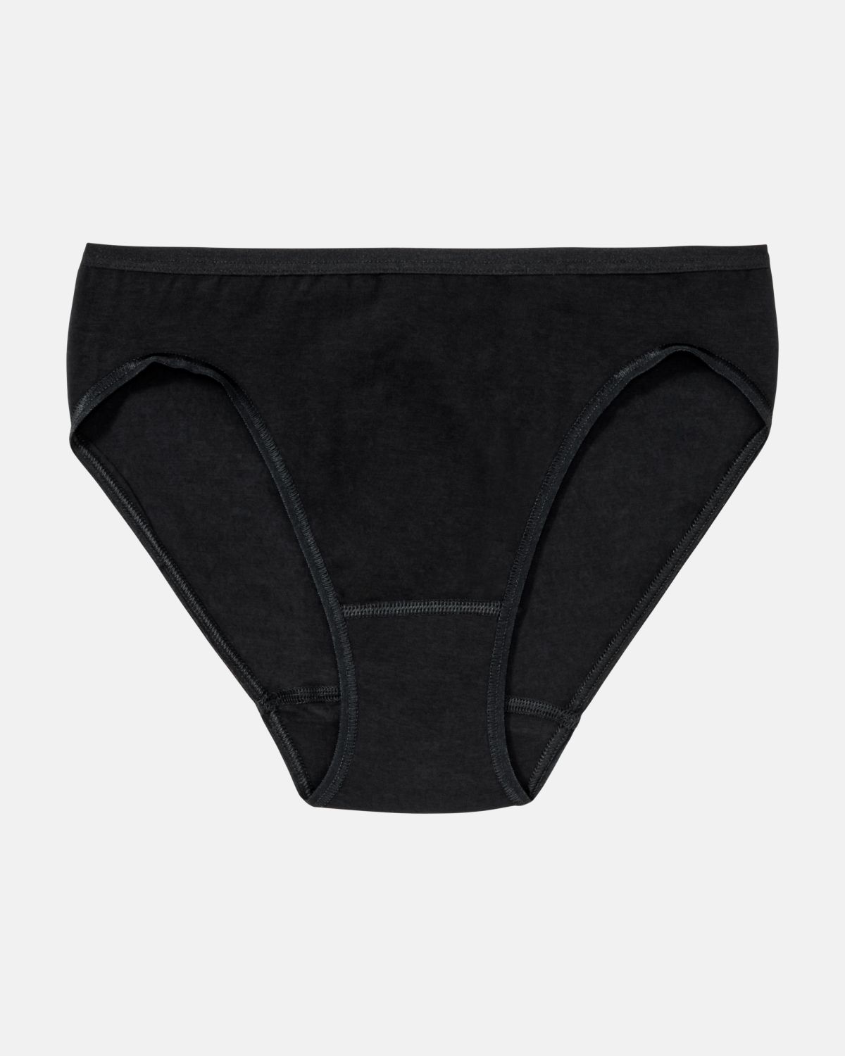 Jazzpant in schwarz aus der Serie Sally, flach auf einer Oberfläche liegend.