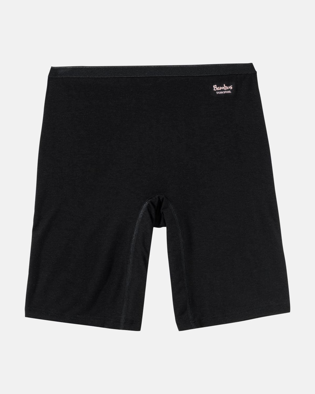 Longpant in schwarz aus der Serie Swenja, flach auf einer Oberfläche liegend.