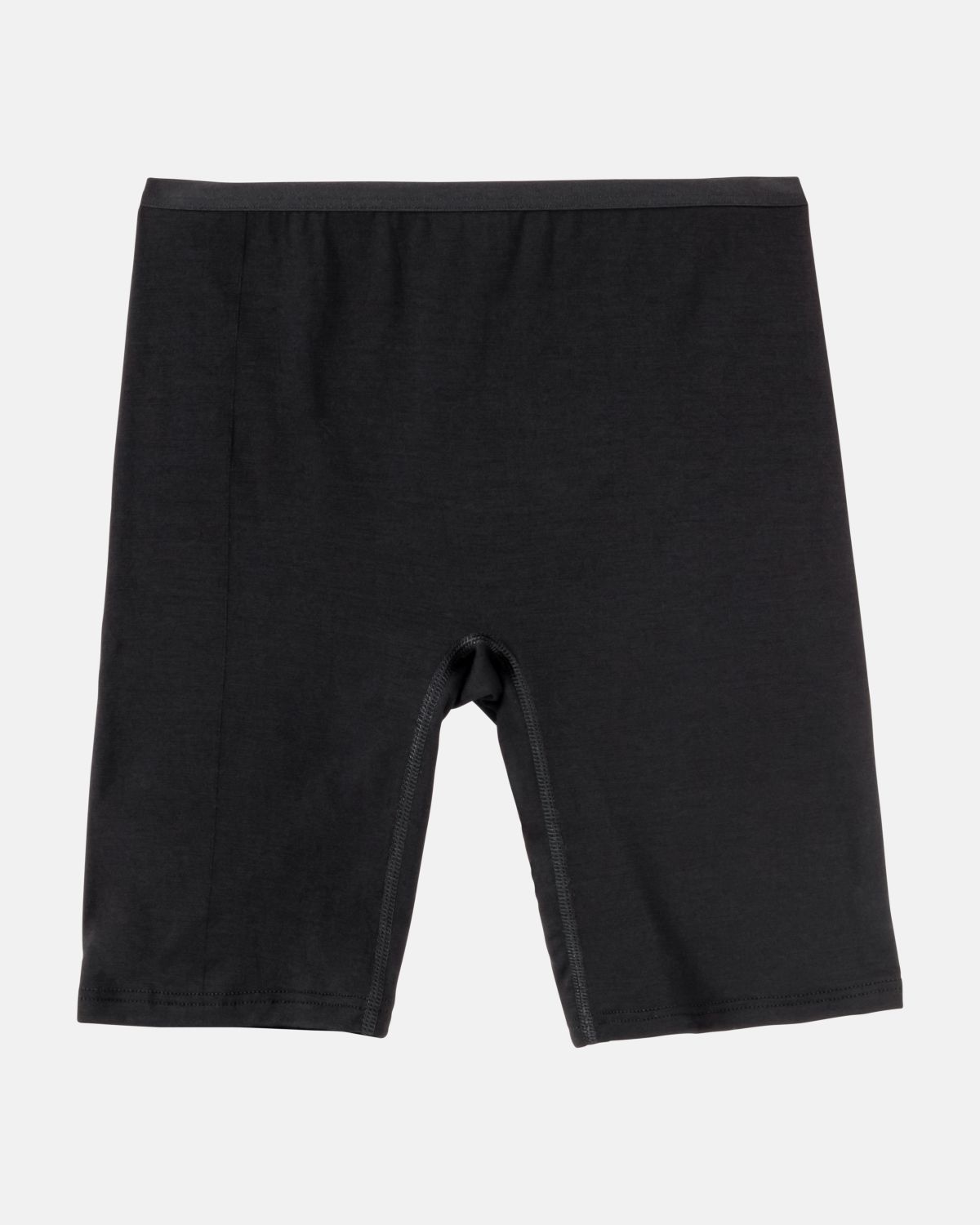 Longpant in schwarz aus der Serie Sanja, flach auf einer Oberfläche liegend.