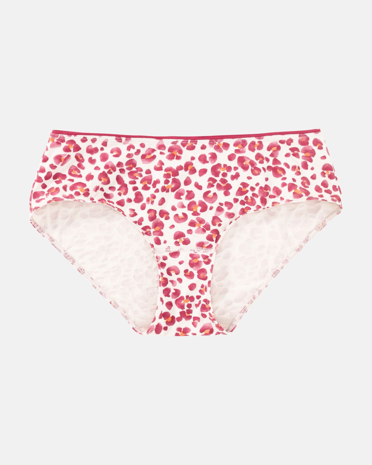 Hipster in Leoprint aus der Serie Pandora, flach auf einer Oberfläche liegend.