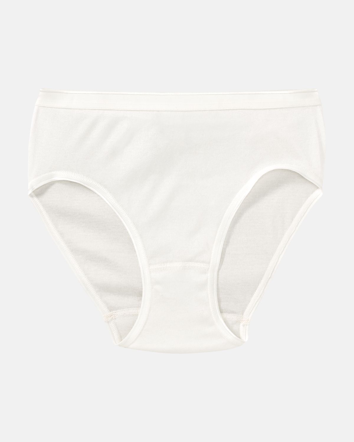 Hüftslip in elfenbein aus der Serie Nele, flach auf einer Oberfläche liegend.