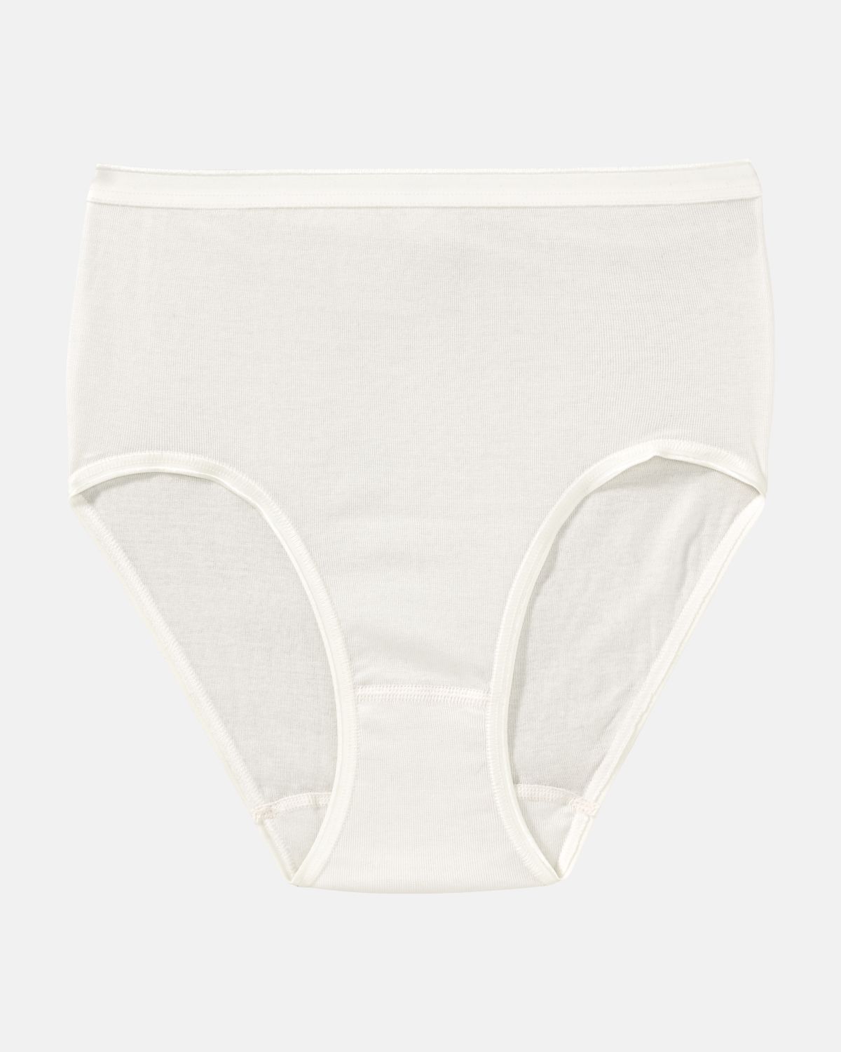 Taillenslip in elfenbein aus der Serie Nele, flach auf einer Oberfläche liegend.