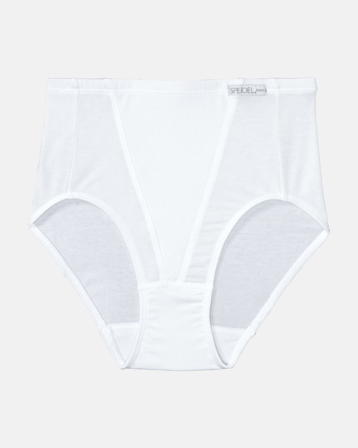 Formslip in weiß aus der Serie Shape, flach auf einer Oberfläche liegend.