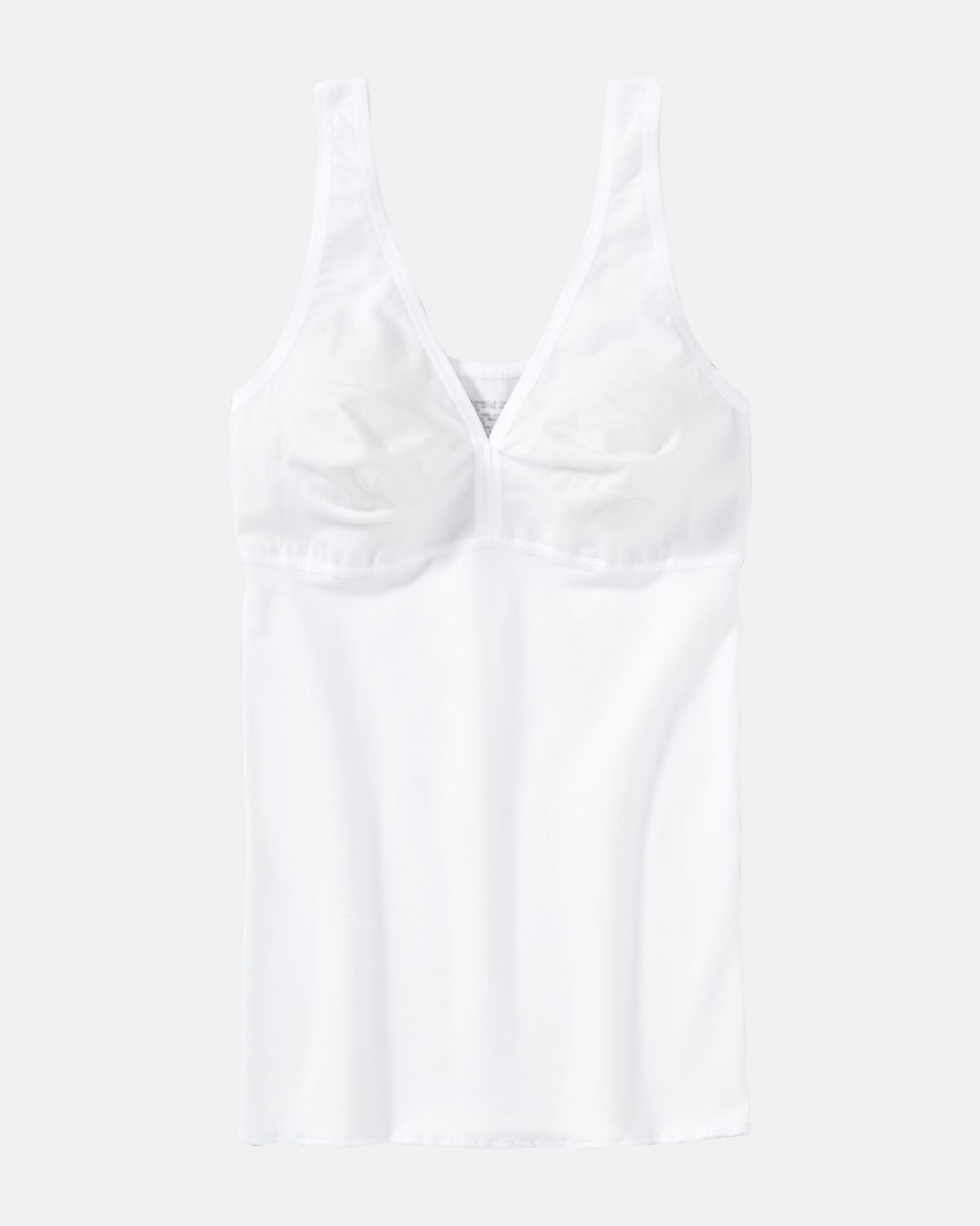 BH Hemd gemoldet in weiß aus der Serie Inshape Cotton, flach auf einer Oberfläche liegend.