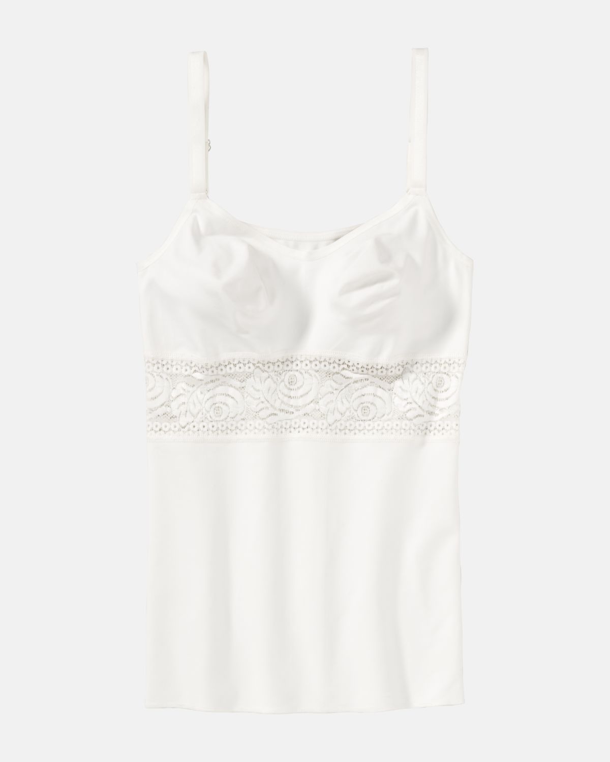 BH Hemd gemoldet in elfenbein aus der Serie Inshape, flach auf einer Oberfläche liegend.