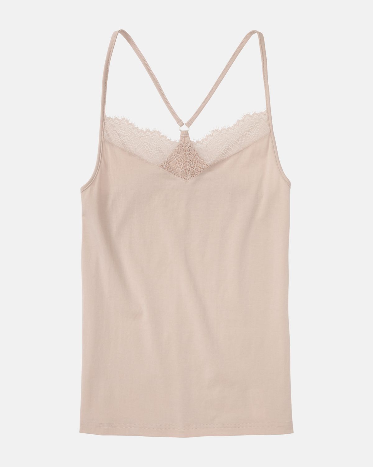 Hemd in cashew aus der Serie Ronja, flach auf einer Oberfläche liegend.