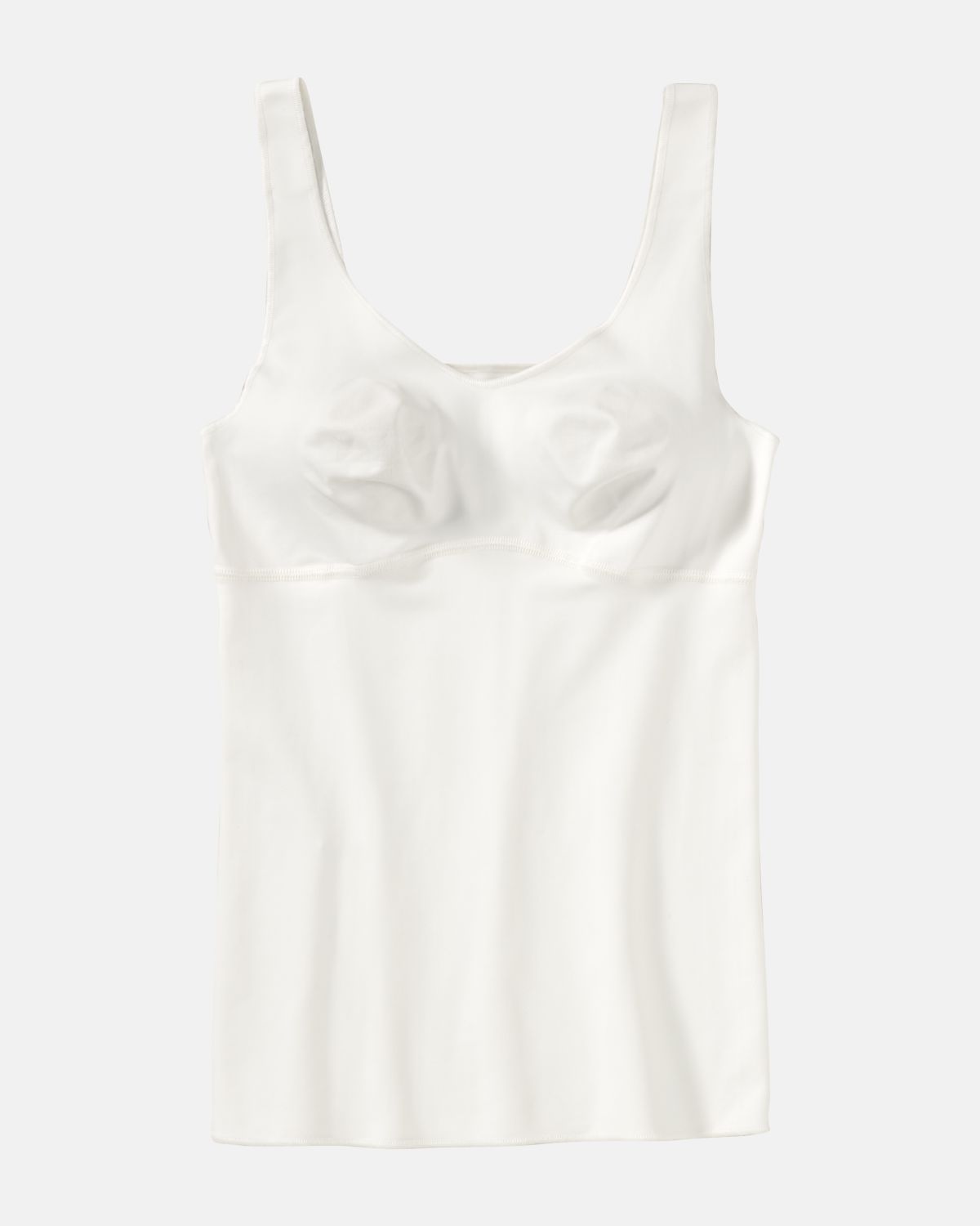 BH Hemd gemoldet in elfenbein aus der Serie Inshape, flach auf einer Oberfläche liegend.