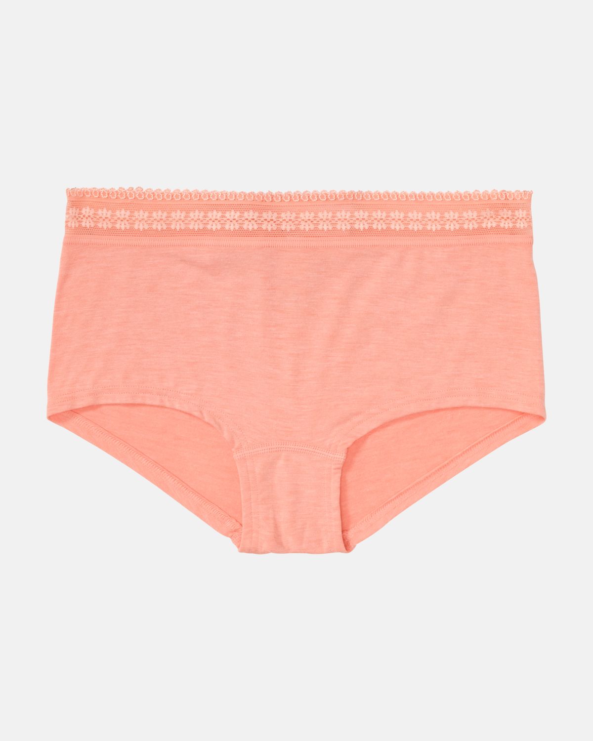 Pant in melone mélé aus der Serie Raphaela, flach auf einer Oberfläche liegend.