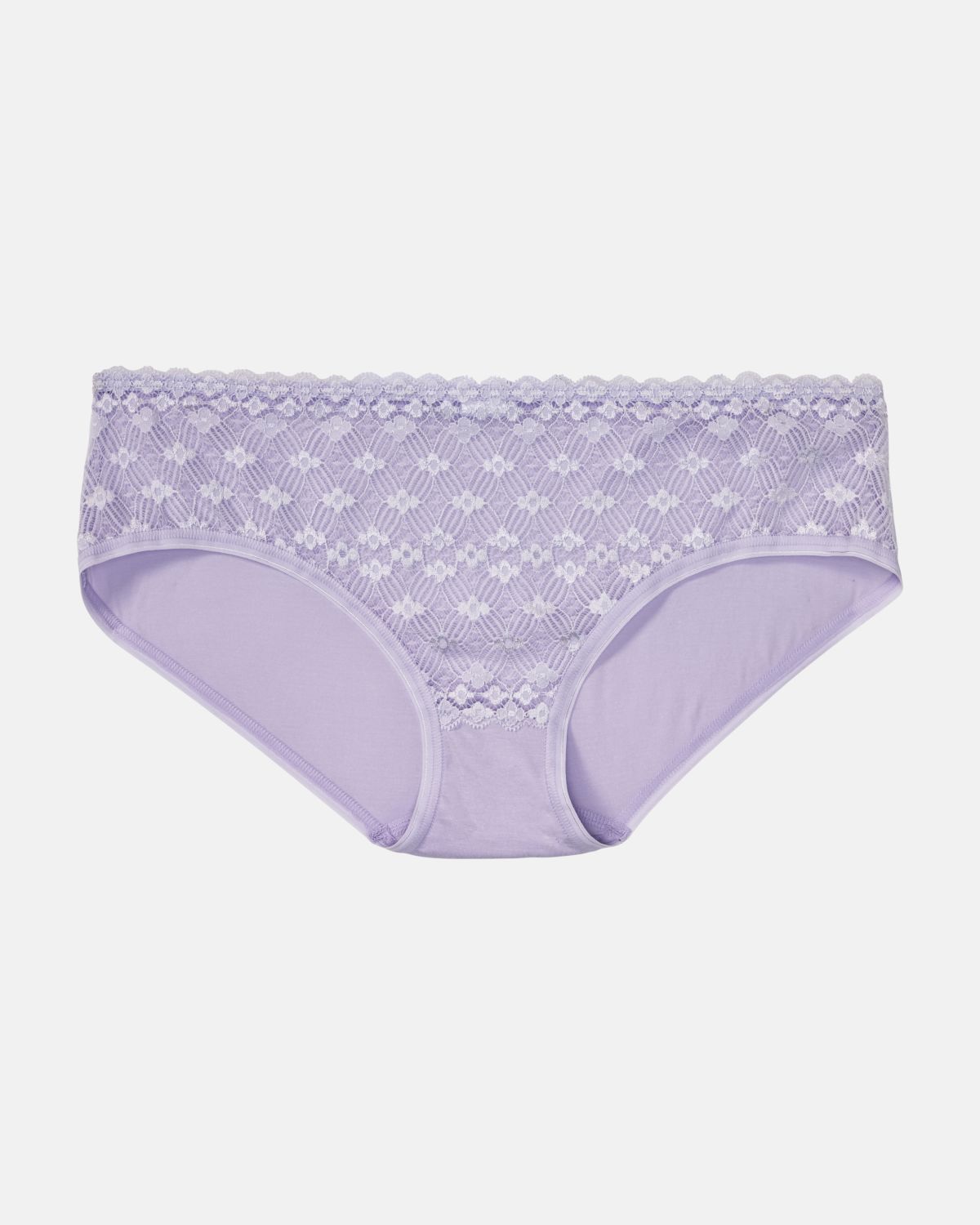 Hipster in lavendel aus der Serie Romina, flach auf einer Oberfläche liegend.