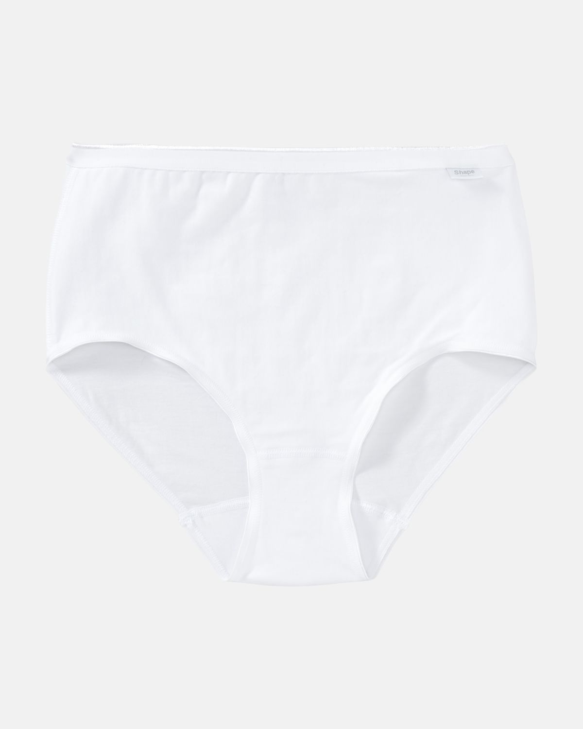 Formslip in weiß aus der Serie Shape, flach auf einer Oberfläche liegend.