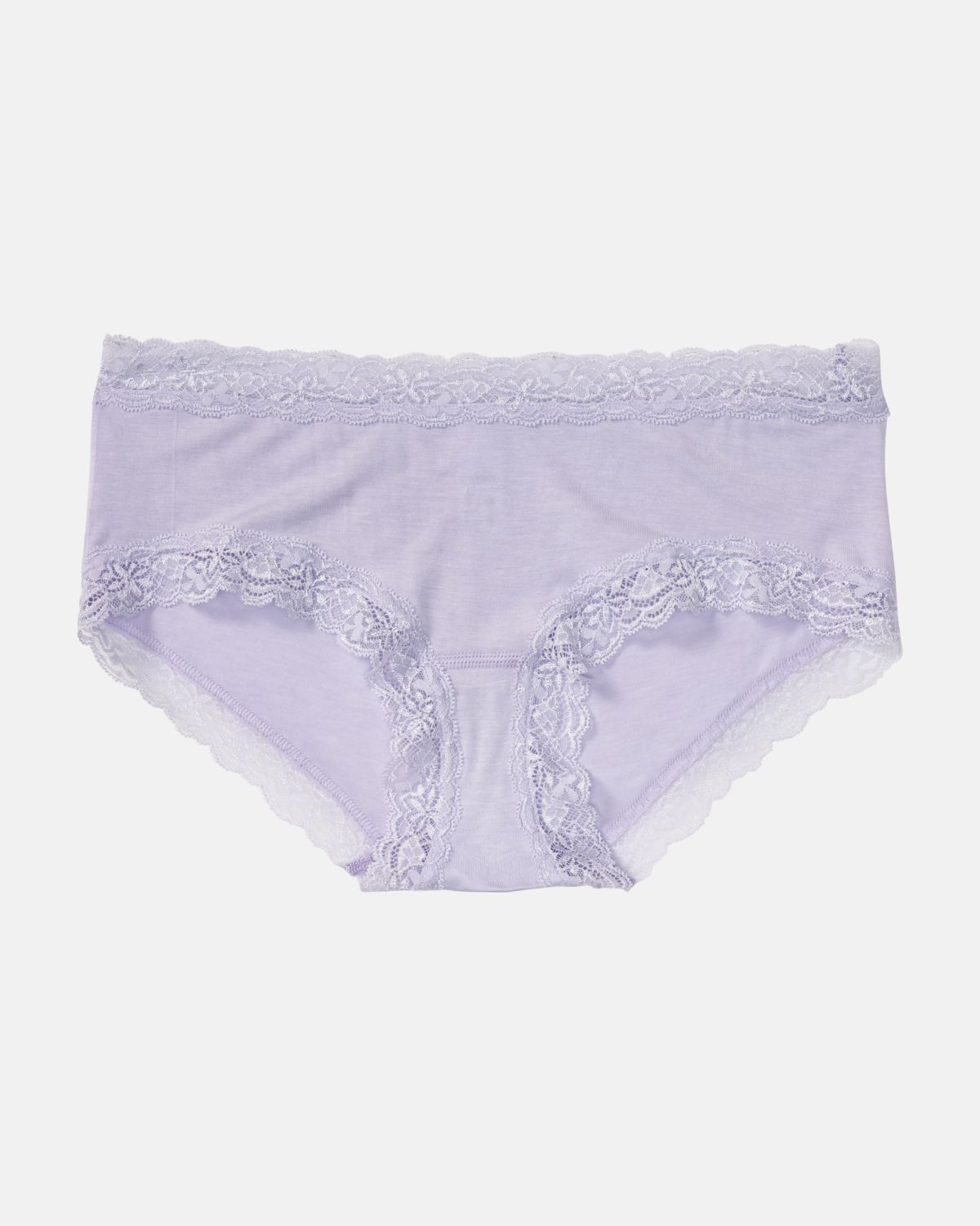 Hipster in lavendel mélé aus der Serie Rahel, flach auf einer Oberfläche liegend.