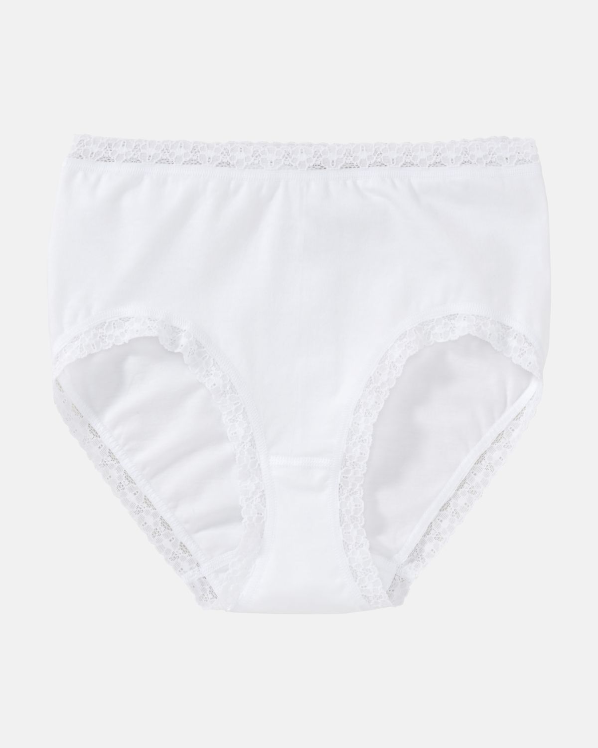 Maxislip in weiß aus der Serie Nice, flach auf einer Oberfläche liegend.