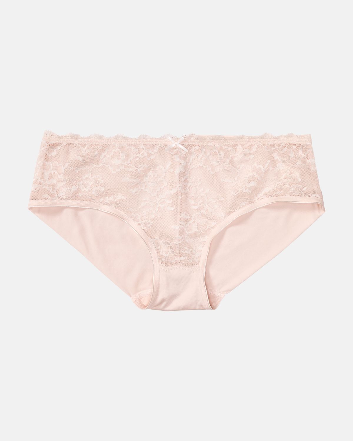 Low Hip in lychee aus der Serie Lacy, flach auf einer Oberfläche liegend.