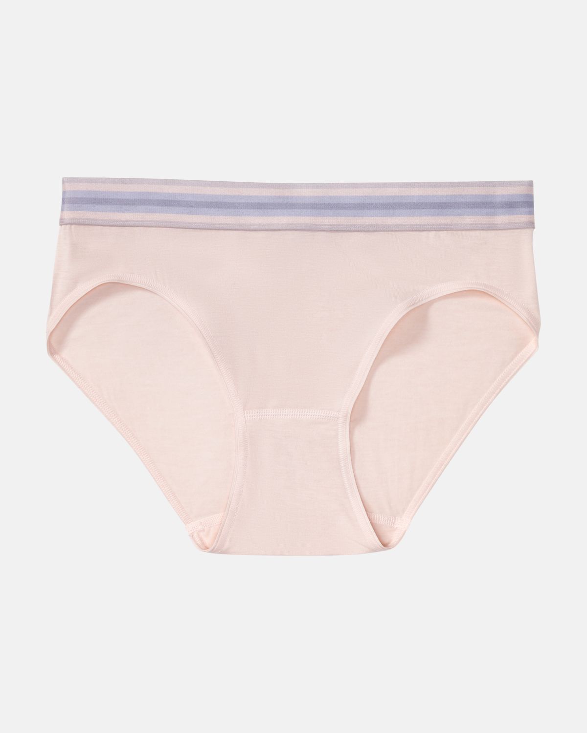 Bikinislip in lychee mélé aus der Serie Ruby, flach auf einer Oberfläche liegend.