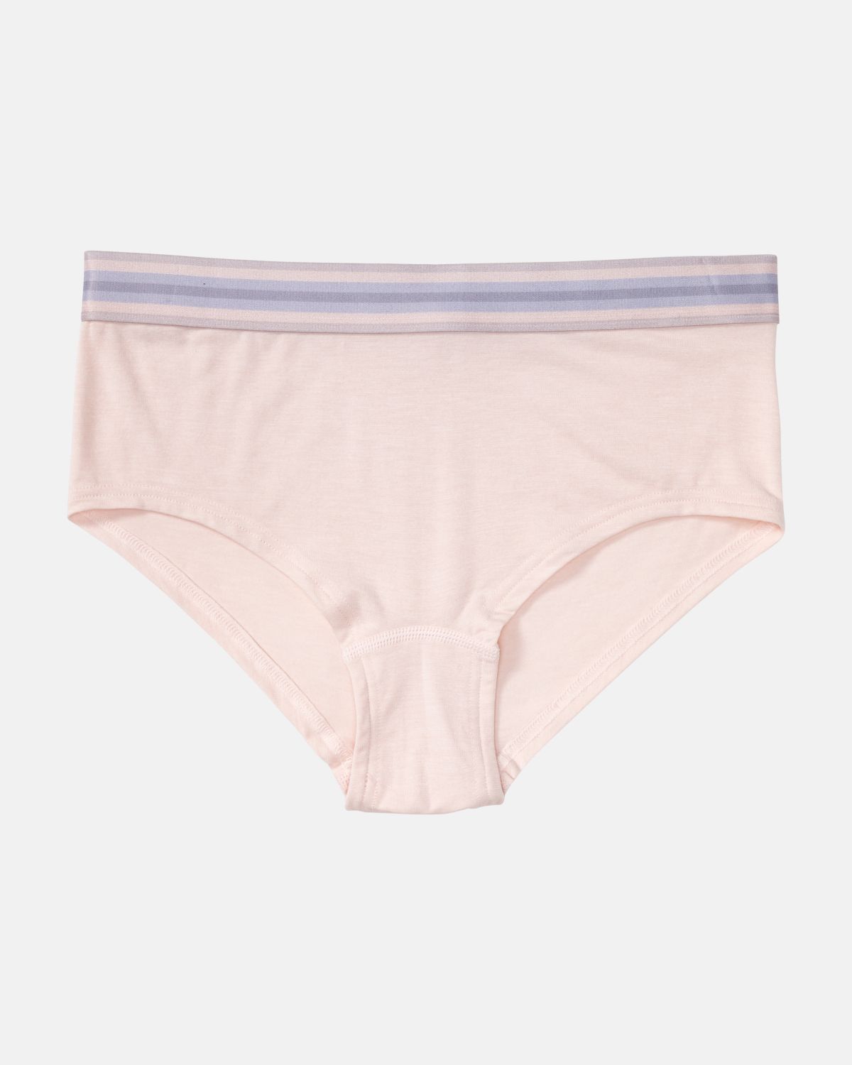 Pant in lychee mélé aus der Serie Ruby, flach auf einer Oberfläche liegend.