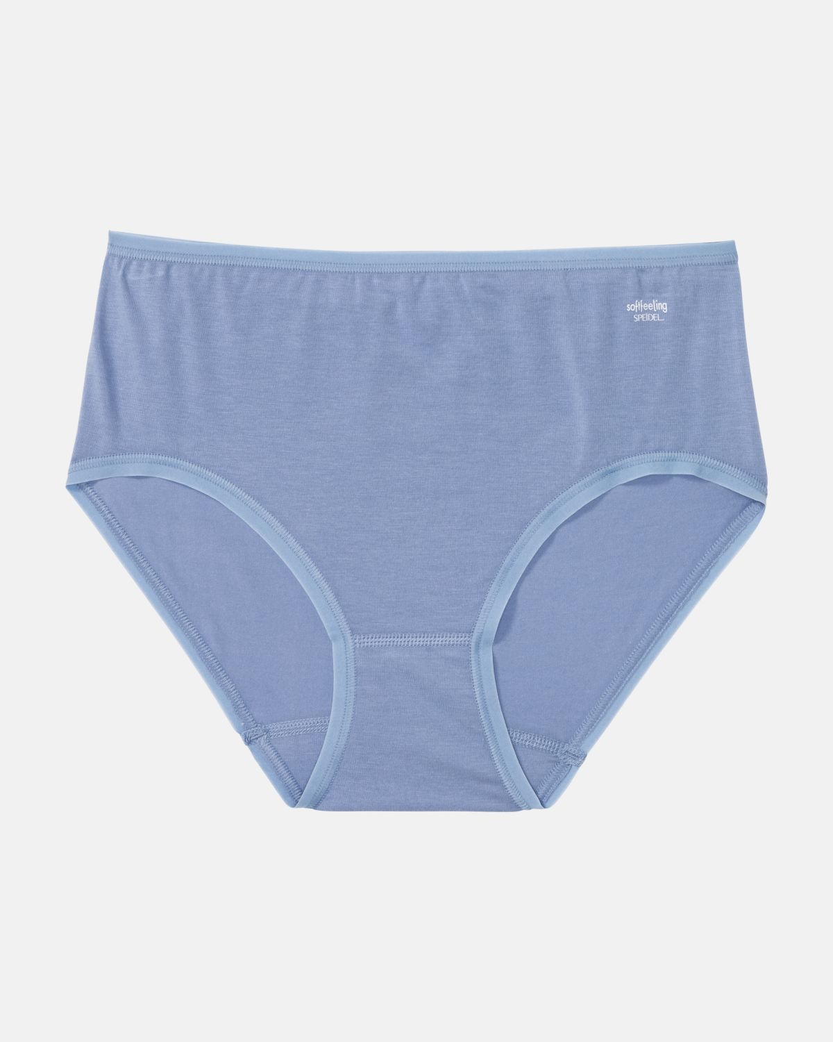 Maxislip in blue aus der Serie Softfeeling, flach auf einer Oberfläche liegend.