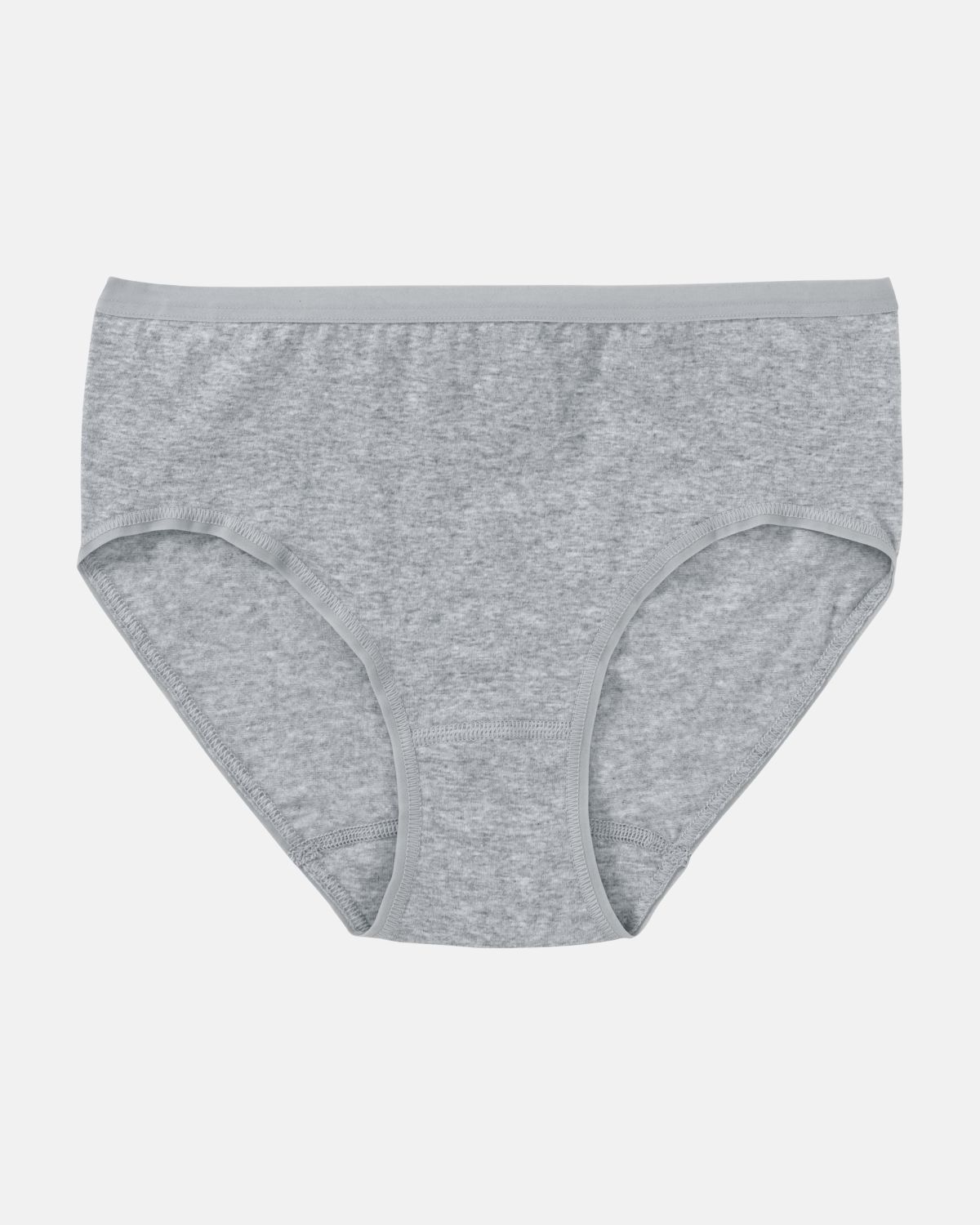 Midislip in kiesel mélé aus der Serie Bio Cotton plus, flach auf einer Oberfläche liegend.