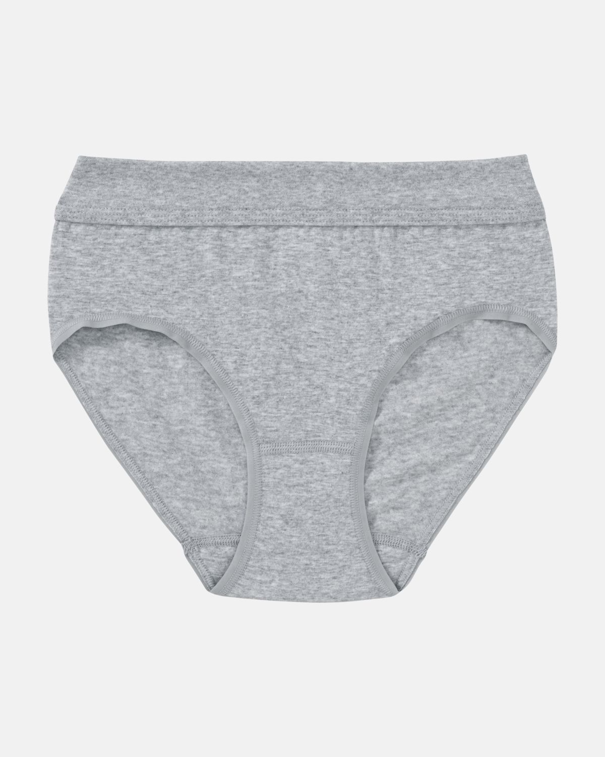 Midislip in kiesel mélé aus der Serie Bio Cotton plus, flach auf einer Oberfläche liegend.