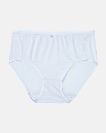 Midislip in aquamarin aus der Serie Sensuelle, flach auf einer Oberfläche liegend.