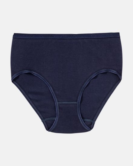 Maxislip in blueberry aus der Serie Silke, flach auf einer Oberfläche liegend.