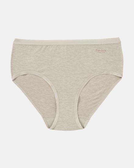 Midislip in ginger mélé aus der Serie Swenja, flach auf einer Oberfläche liegend.