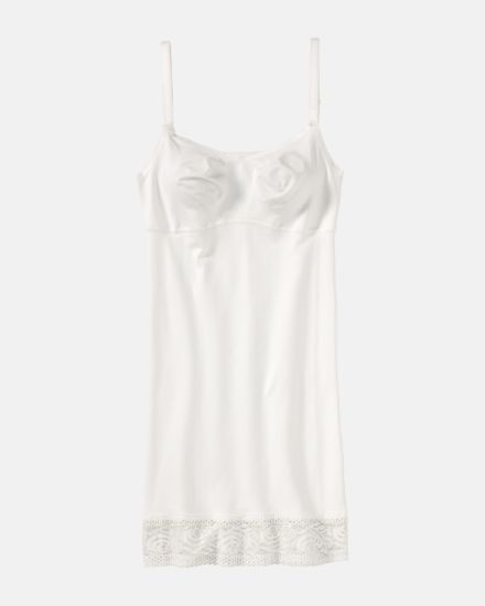 Bodydress gemoldet in elfenbein aus der Serie Inshape, flach auf einer Oberfläche liegend.