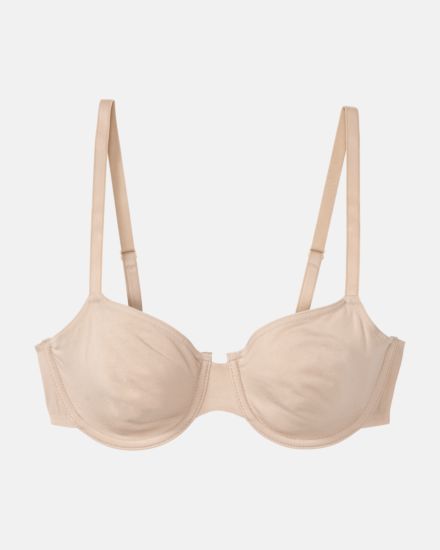 Bügel BH in skin aus der Serie Softfeeling, flach auf einer Oberfläche liegend.