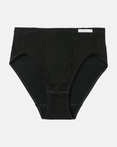 Formslip in schwarz aus der Serie Shape, flach auf einer Oberfläche liegend.