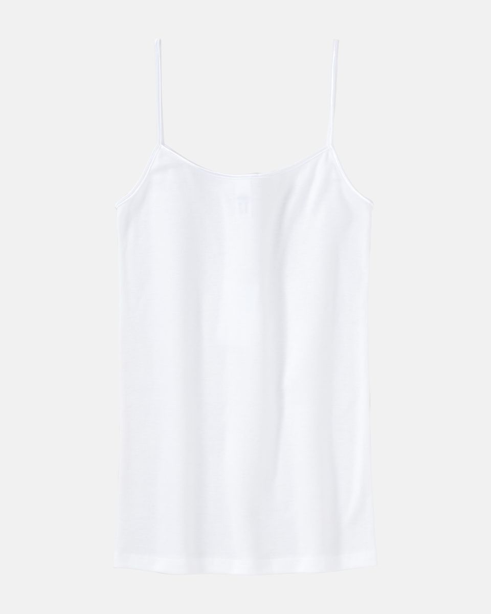 Hemd in weiß aus der Serie Natascha, flach auf einer Oberfläche liegend.