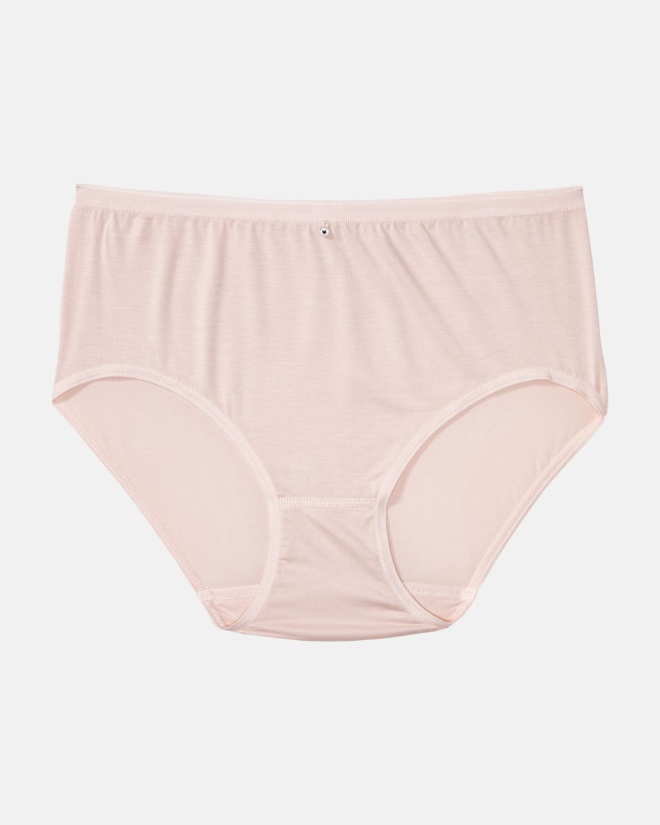 Midislip in lychee aus der Serie Sensuelle, flach auf einer Oberfläche liegend.