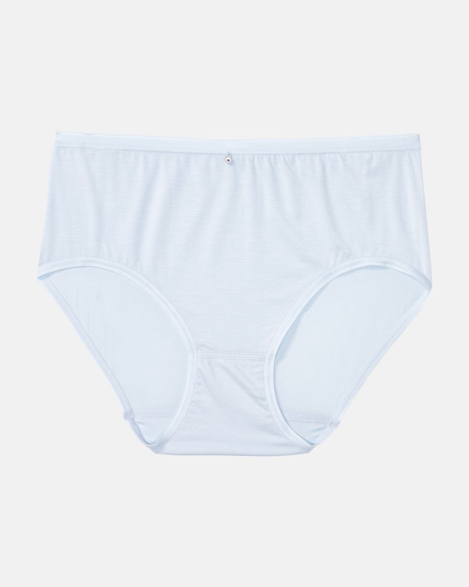 Midislip in aquamarin aus der Serie Sensuelle, flach auf einer Oberfläche liegend.