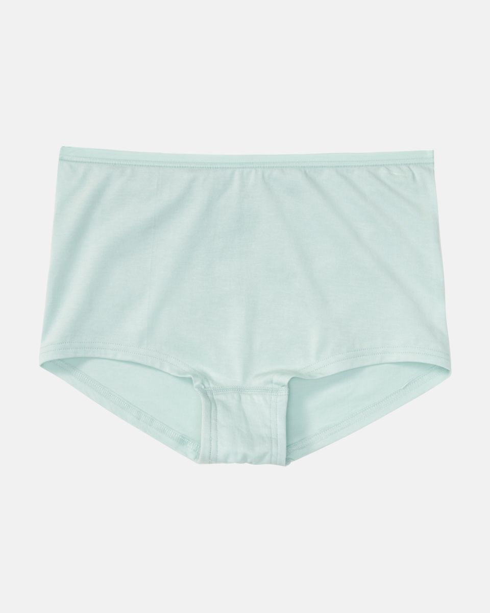 Pant in minze aus der Serie Natural Beauty, flach auf einer Oberfläche liegend.