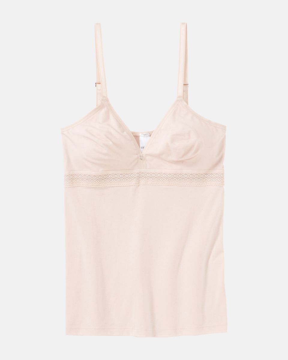 BH Hemd gemoldet in honey aus der Serie Feelin'fine, flach auf einer Oberfläche liegend.