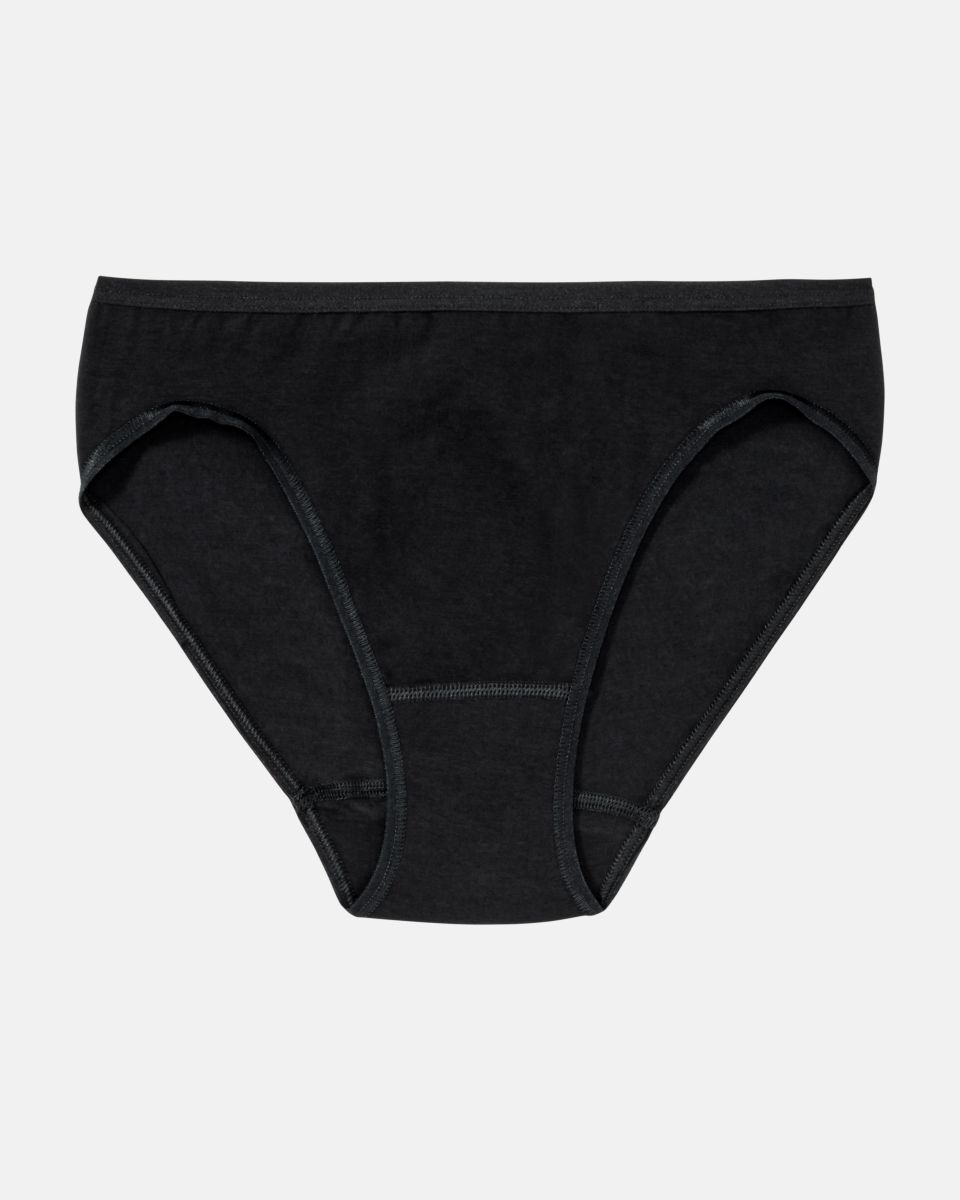 Jazzpant in schwarz aus der Serie Sally, flach auf einer Oberfläche liegend.