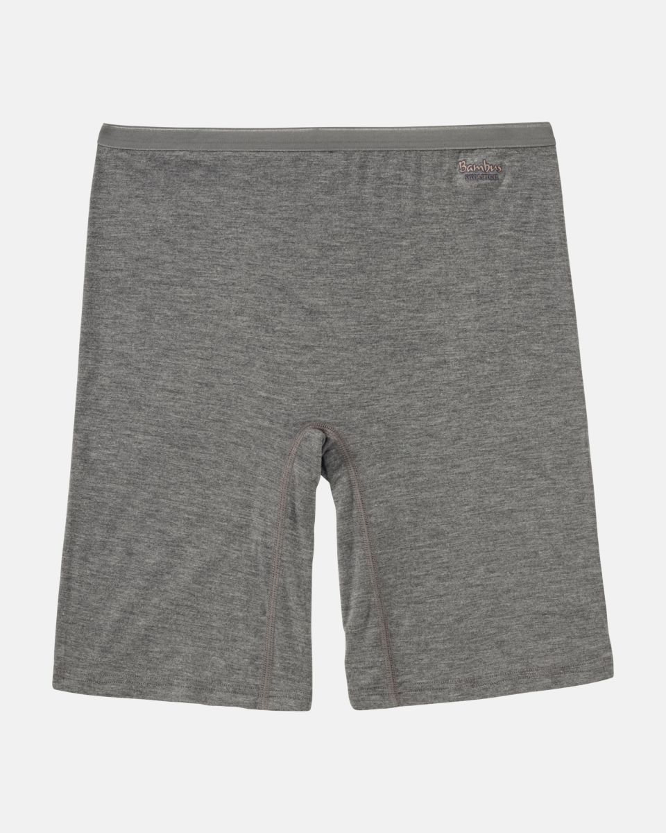 Longpant in grau mélé aus der Serie Swenja, flach auf einer Oberfläche liegend.