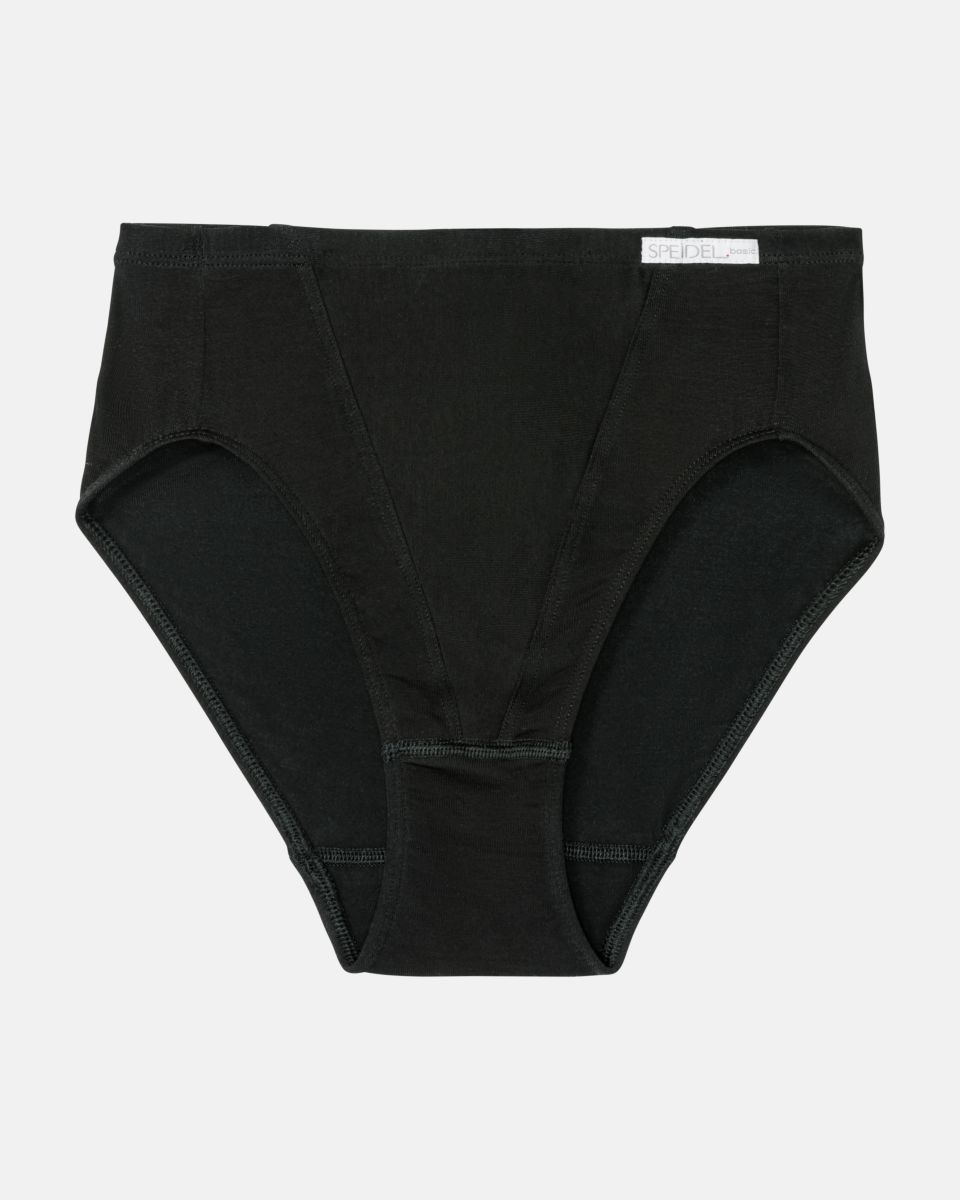 Formslip in schwarz aus der Serie Shape, flach auf einer Oberfläche liegend.