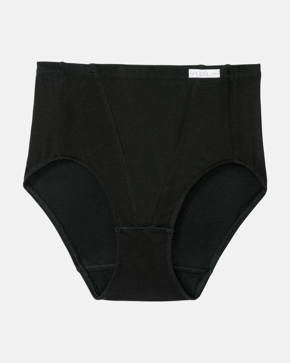 Formslip in schwarz aus der Serie Shape, flach auf einer Oberfläche liegend.